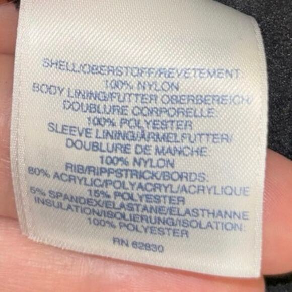 Lands’ End men’s winter coat jacket black full zip (size medium 38-40) - Picture 5 of 8